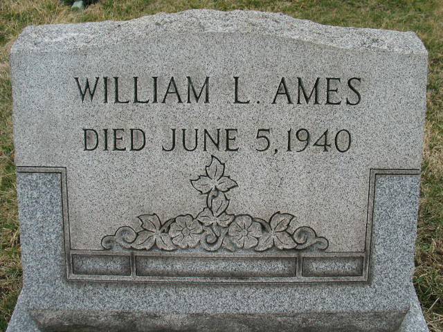 William L. Ames tombstone