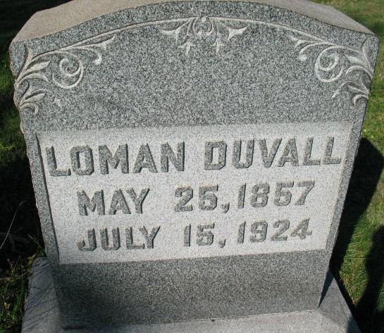 Loman Duvall tombstone