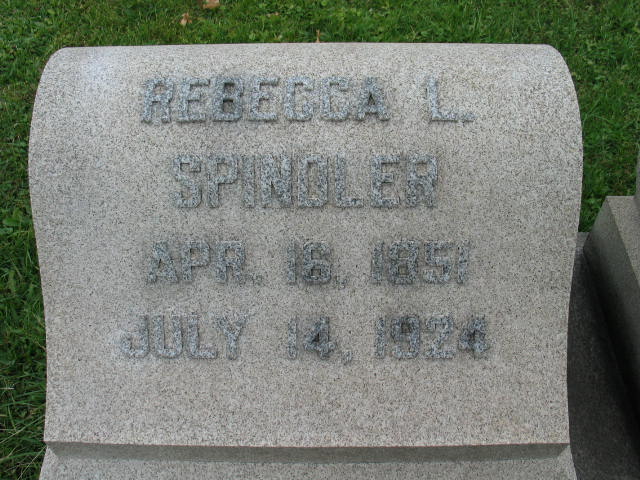 Rebecca L. Spindler tombstone