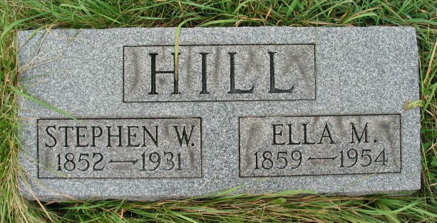Ella M. Hill tombstone