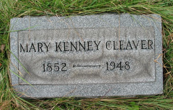 Mary Kenney Cleaver tombstone