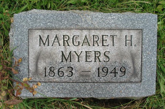 Margaret H. Myers tombstone