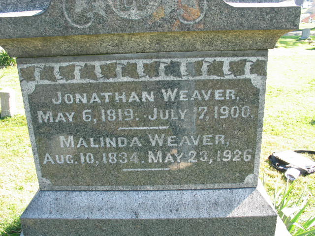 Jonathan Weaver tombstone