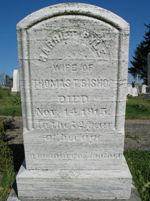 Harriet Pyle Bishop tombstone