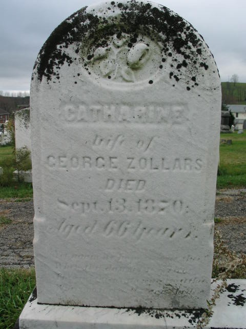 Catherine Zollars tombstone