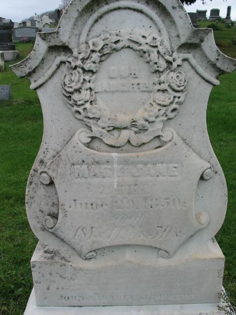 Mary Jane Morton tombstone