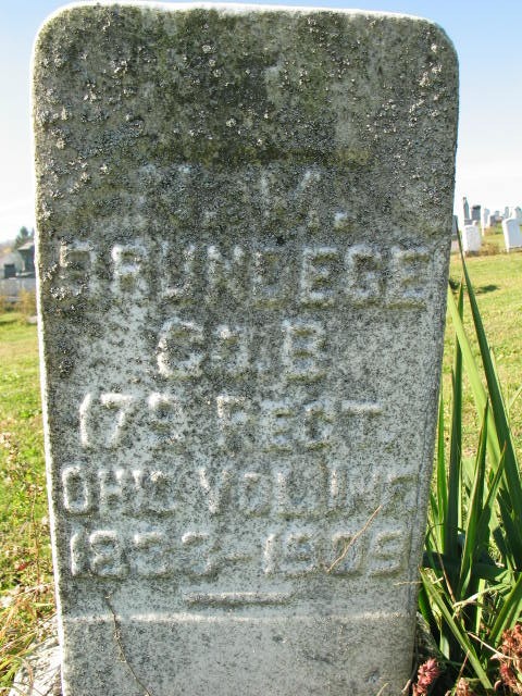 N. M. Brundege tombstone