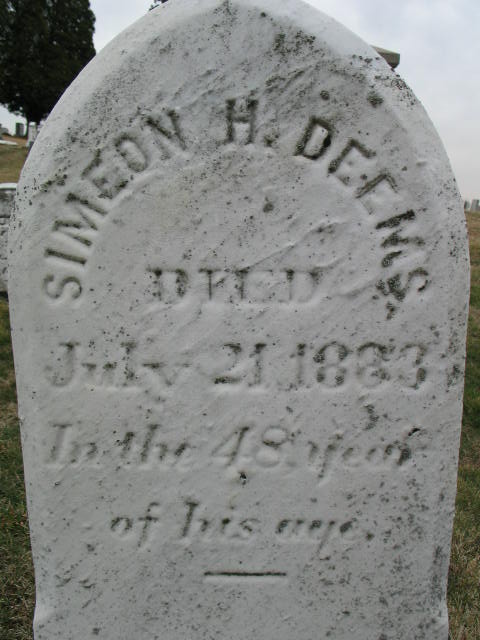 Simeon H. Deems tombstone