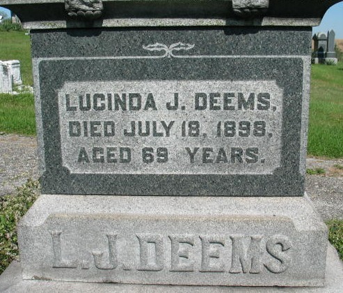 Lucinda J. Deems tombstone