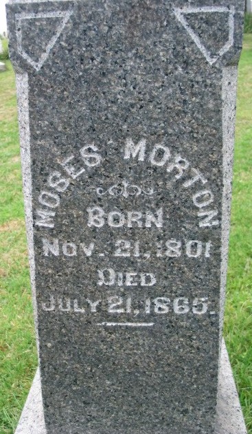 Moses Morton tombstone