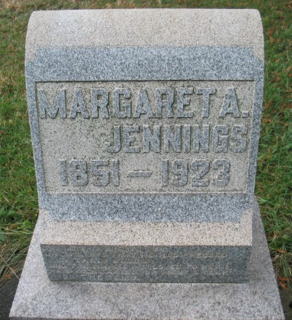 Margaret A. Jennings tombstone