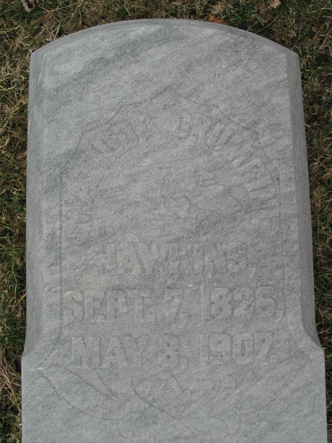 Matilda Crumrine Hawkins tombstone