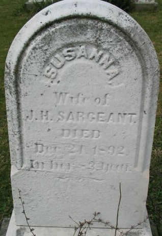 Susanna Sargeant tombstone