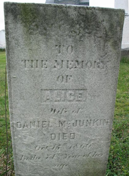 Alice McJunkin tombstone