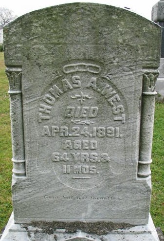 Thomas A. West tombstone