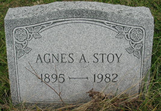 Agnes A. Stoy tombstone