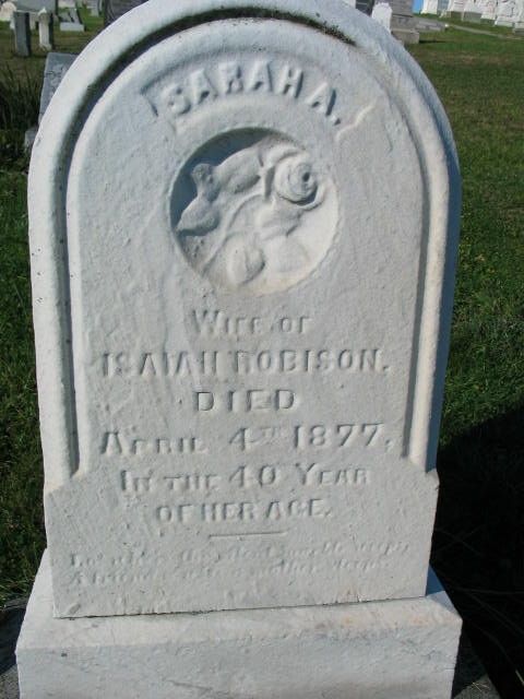 Sarah A. Robison tombstone