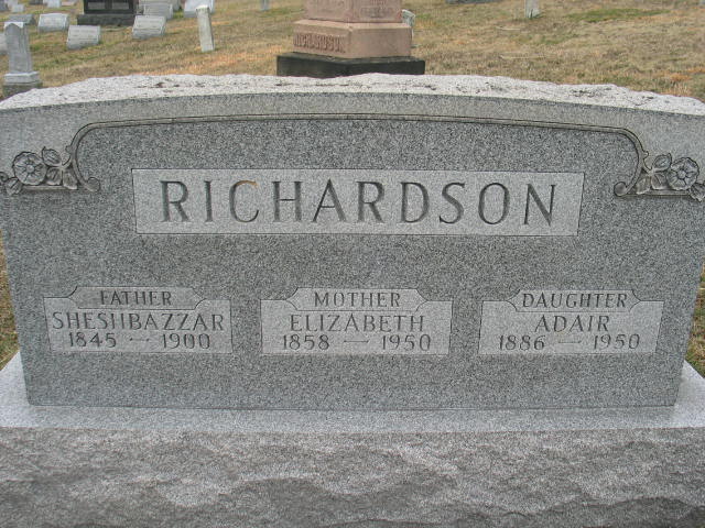 Sheshbazzar, Elizabeth, Adair Richardson