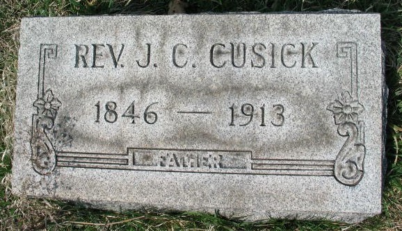 Rev. J. C. Cusick tombstone