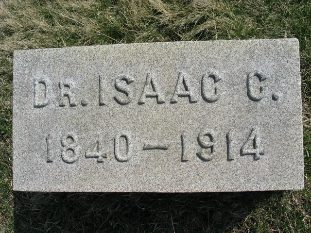 Dr. Isaac C. Hazlett tombstone