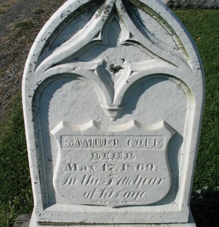 Samuel Cole tombstone
