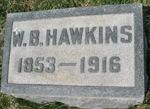 W. B. Hawkins tombstone