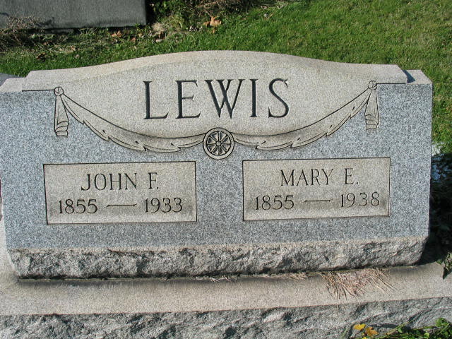 John F. Lewis tombstone