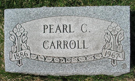 Pearl C. Carroll tombstone