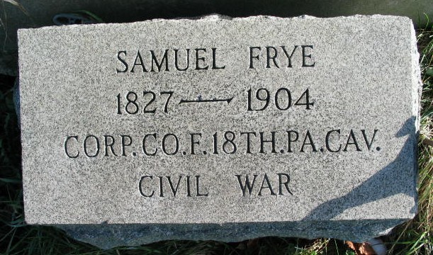 Samuel Frye military tombstone