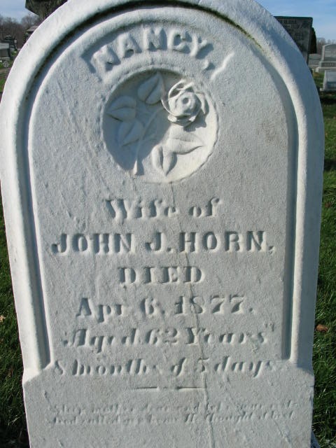 Nancy Horn tombstone
