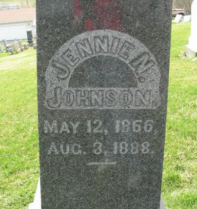 Jennie N. Johnson tombstone
