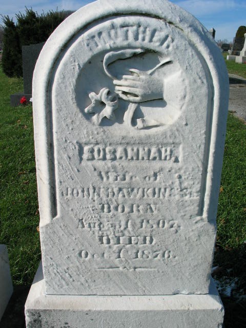 Susannah Hawkins tombstone
