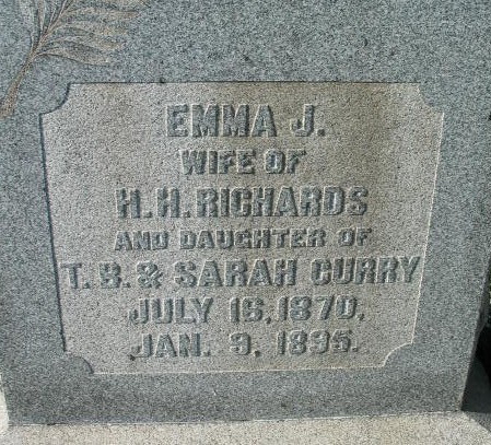 Emma J. Richards tombstone