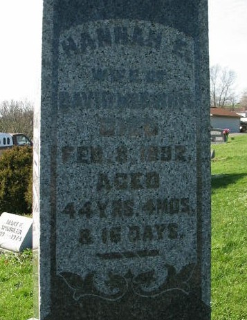 Hannah E. McGinnis tombstone