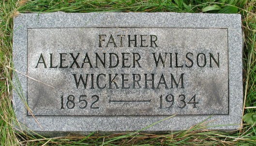 Alexander Wilson Wickerham tombstone