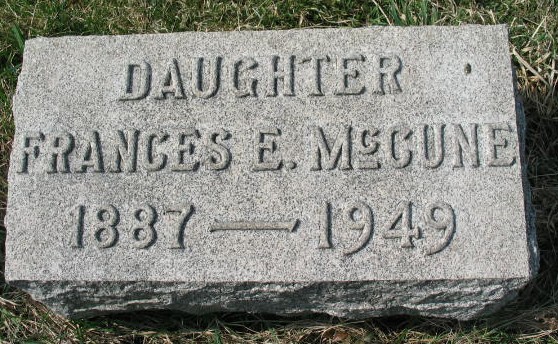 Frances E. McCune tombstone