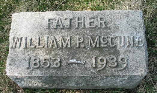 William P. McCune tombstone