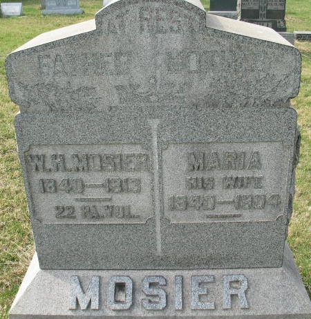 Maria Mosier tombstone