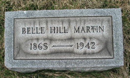 Belle Hill Martin tombstone