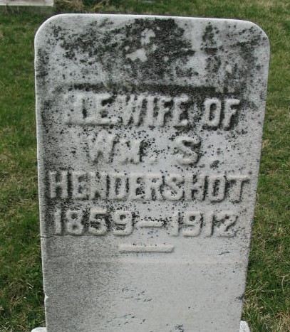 M. E. Hendershot tombstone