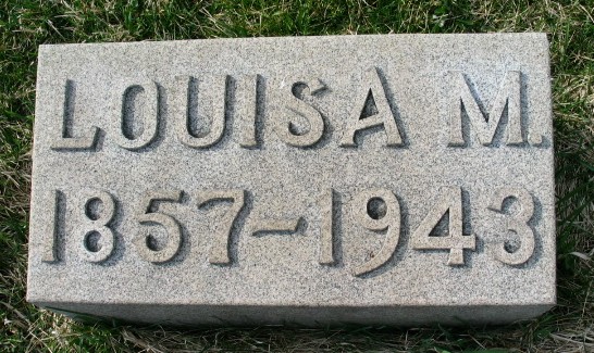 Louisa M. Odbert tombstone