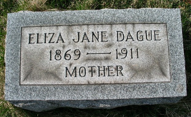 Eliza Jane Dague tombstone