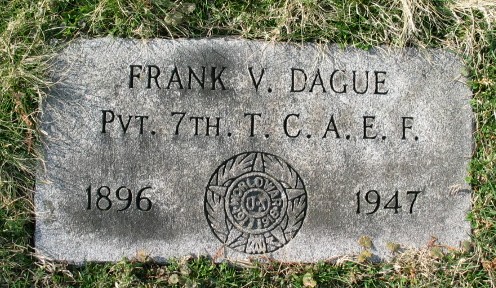 Frank B. Dague military tomstone