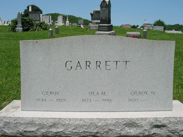 Gilroy Garrett tombstone