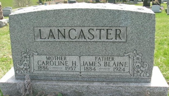 Caroline H. Lancaster tombstone