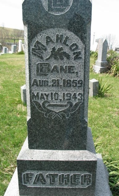 Mahlon Bane tombstone