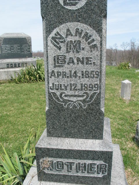 Nannie M. Bane tombstone