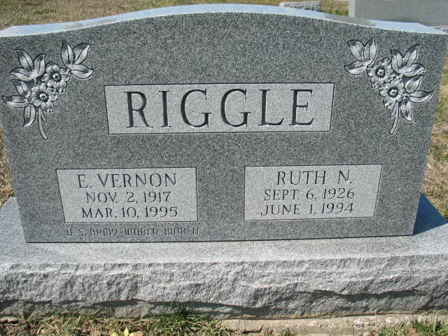 E. Vernon Riggle tombstone
