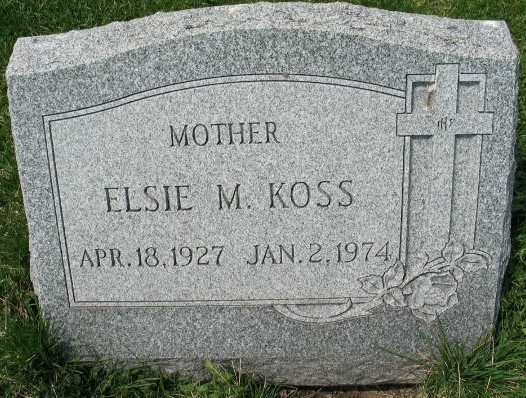 Elsie M. Koss tombstone