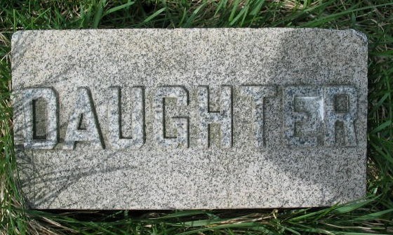 Daughter, Maggie J. Holems tombstone